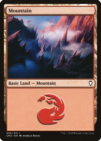 Mountain 305 Commander Anthology Volume II Magic card