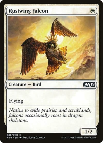 Rustwing Falcon Core Set 2019 Magic card