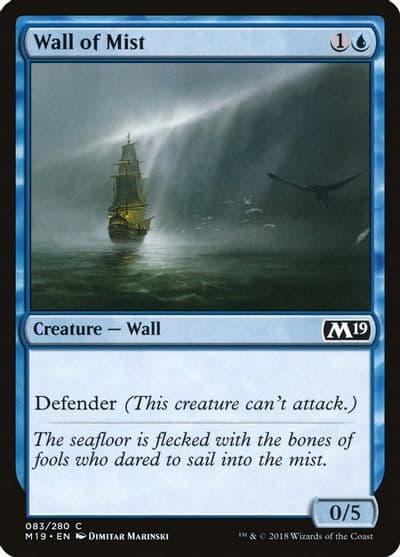 Wall of Mist Core Set 2019 Magic card