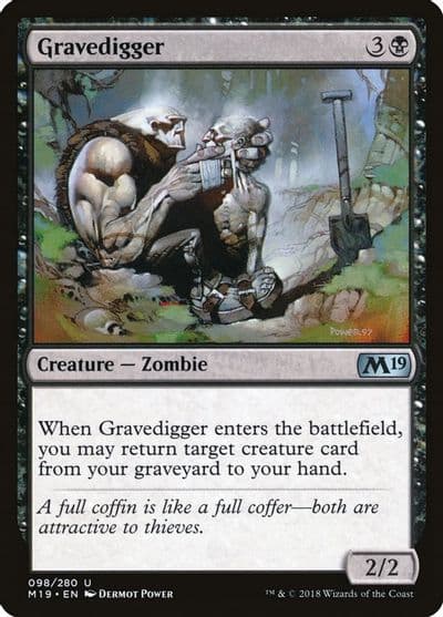 Gravedigger Core Set 2019 Magic card