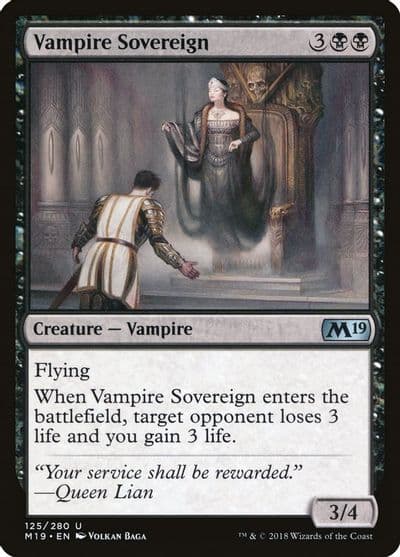 Vampire Sovereign Core Set 2019 Magic card