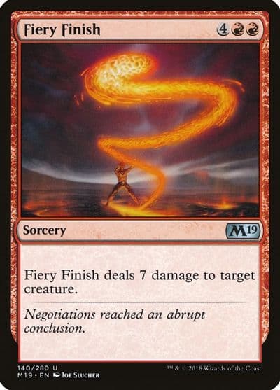 Fiery Finish Core Set 2019 Magic card