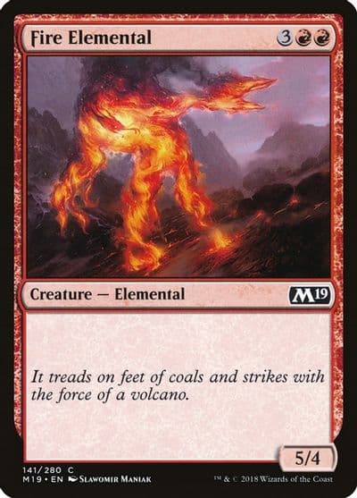 Fire Elemental Core Set 2019 Magic card