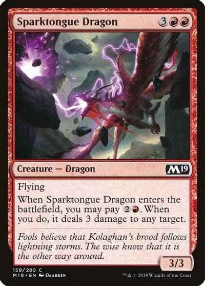 Sparktongue Dragon Core Set 2019 Magic card