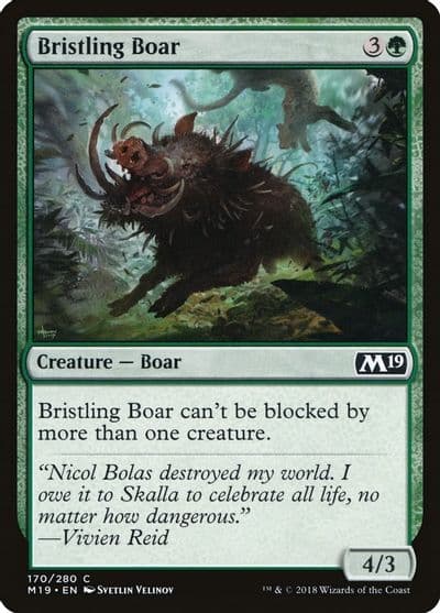 Bristling Boar Core Set 2019 Magic card