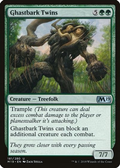 Ghastbark Twins Core Set 2019 Magic card