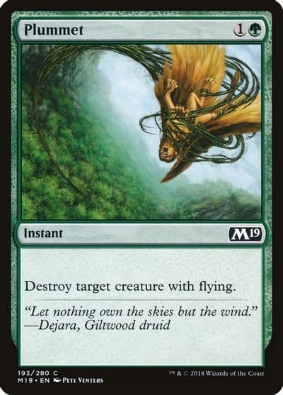 Plummet Core Set 2019 Magic card