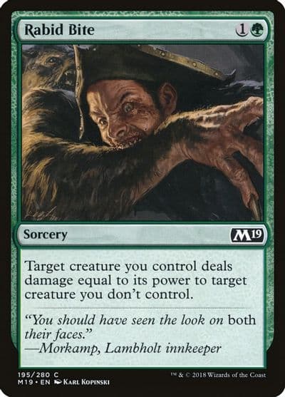 Rabid Bite Core Set 2019 Magic card