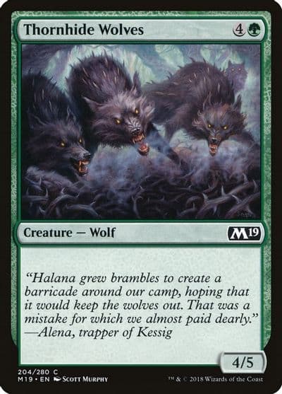Thornhide Wolves Core Set 2019 Magic card