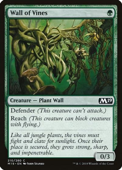 Wall of Vines Core Set 2019 Magic card