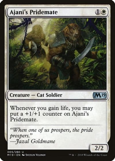 Ajanis Pridemate Core Set 2019 Magic card