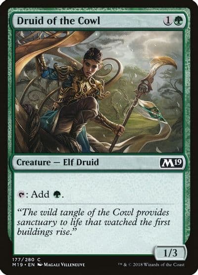 Druid of the Cowl Core Set 2019 Magic card