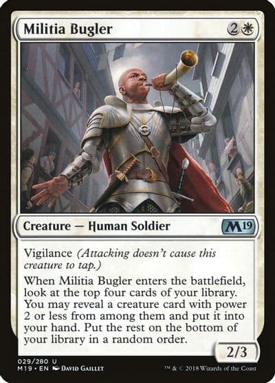 Militia Bugler Core Set 2019 Magic card