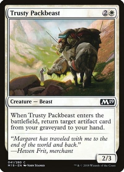 Trusty Packbeast Core Set 2019 Magic card