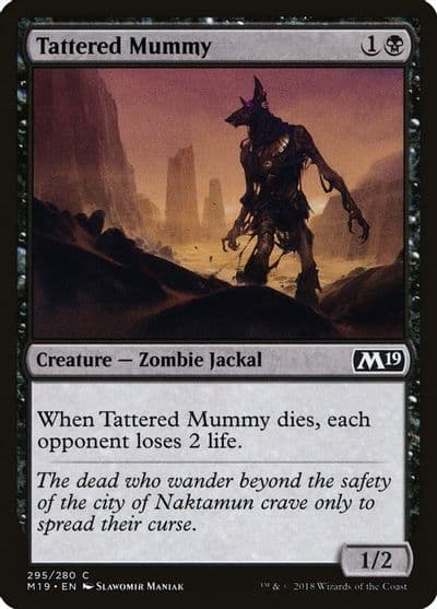 Tattered Mummy Core Set 2019 Magic card