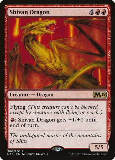 Shivan Dragon Core Set 2019 Magic card