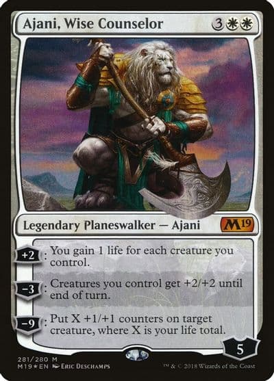 Ajani Wise Counselor Core Set 2019 Magic card