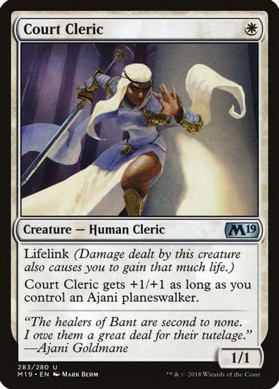 Court Cleric Core Set 2019 Magic card