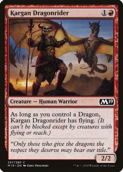 Kargan Dragonrider Core Set 2019 Magic card