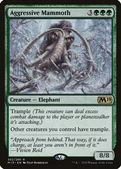 Aggressive Mammoth Core Set 2019 Magic card