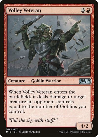 Volley Veteran Core Set 2019 Magic card