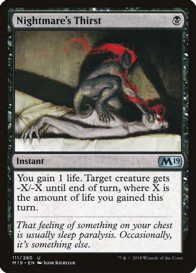 Nightmares Thirst Core Set 2019 Magic card
