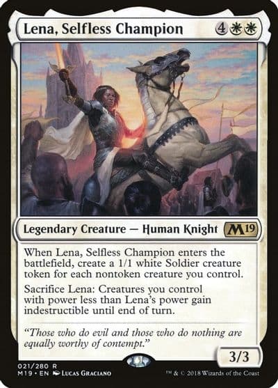 Lena Selfless Champion Core Set 2019 Magic card
