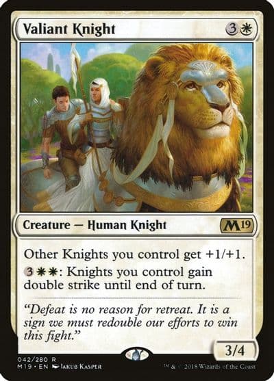 Valiant Knight Core Set 2019 Magic card