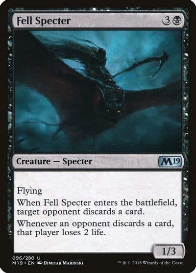 Fell Specter Core Set 2019 Magic card