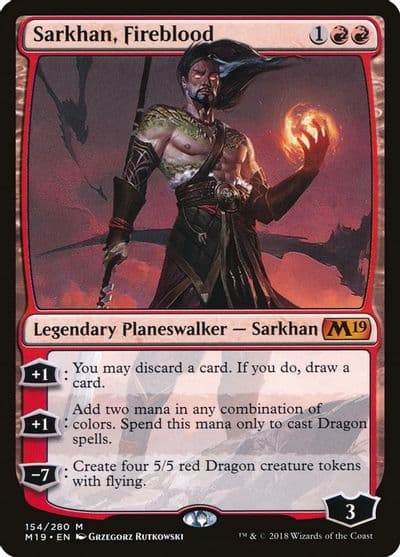 Sarkhan Fireblood Core Set 2019 Magic card
