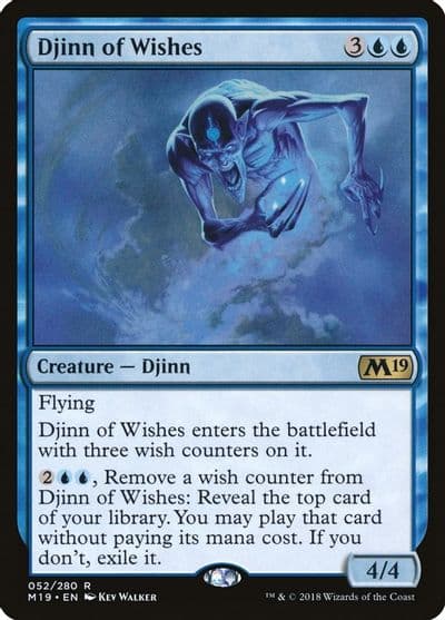 Djinn of Wishes Core Set 2019 Magic card