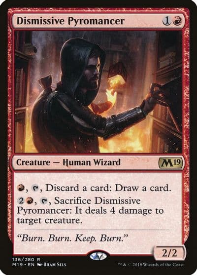 Dismissive Pyromancer Core Set 2019 Magic card