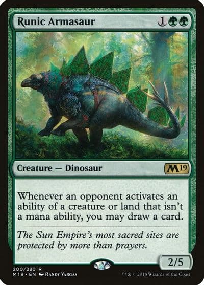 Runic Armasaur Core Set 2019 Magic card