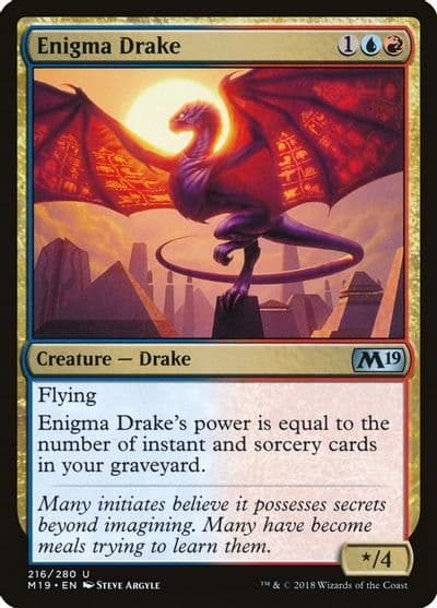 Enigma Drake Core Set 2019 Magic card