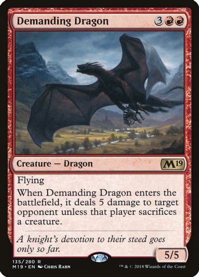 Demanding Dragon Core Set 2019 Magic card