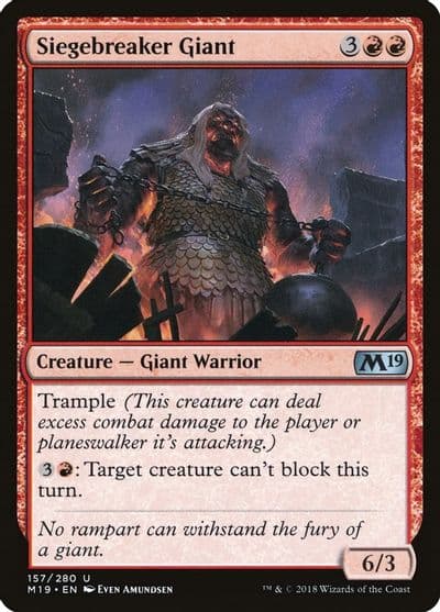 Siegebreaker Giant Core Set 2019 Magic card