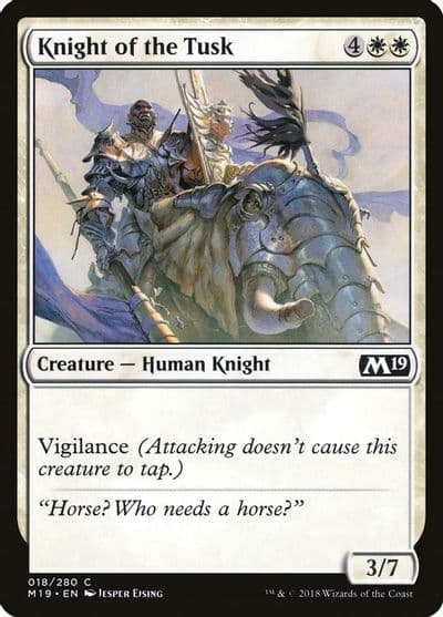 Knight of the Tusk Core Set 2019 Magic card