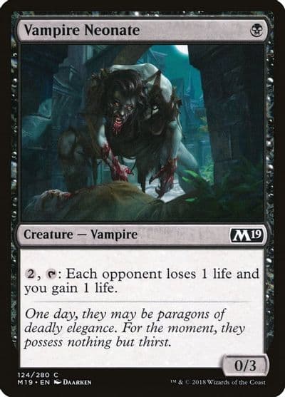 Vampire Neonate Core Set 2019 Magic card