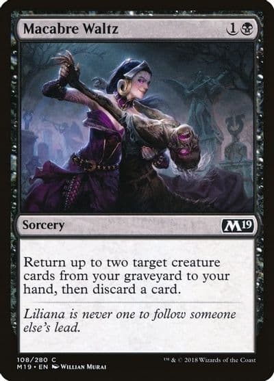 Macabre Waltz Core Set 2019 Magic card