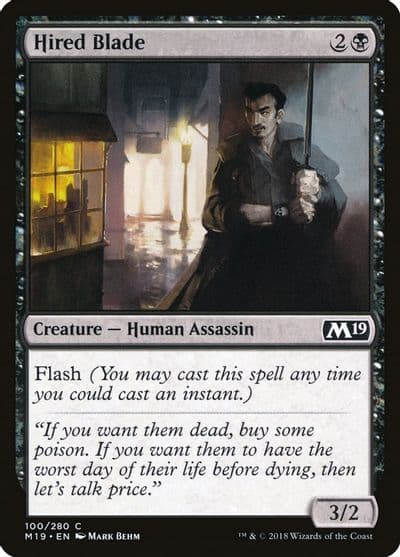 Hired Blade Core Set 2019 Magic card