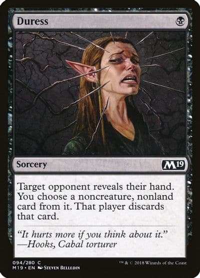 Duress Core Set 2019 Magic card