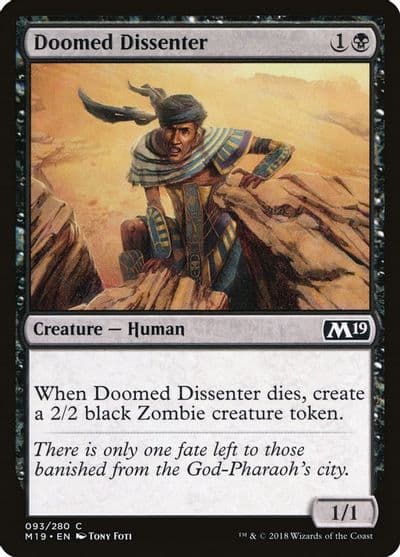 Doomed Dissenter Core Set 2019 Magic card