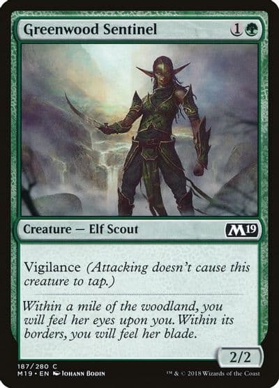 Greenwood Sentinel Core Set 2019 Magic card