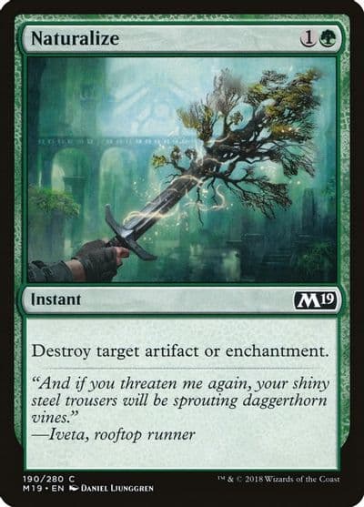 Naturalize Core Set 2019 Magic card