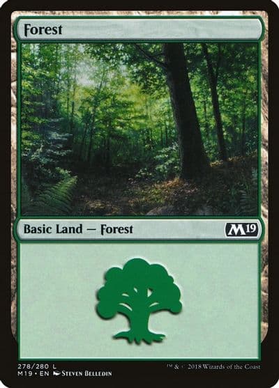 Forest 278 Core Set 2019 Magic card