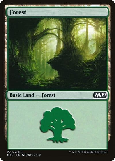 Forest 279 Core Set 2019 Magic card