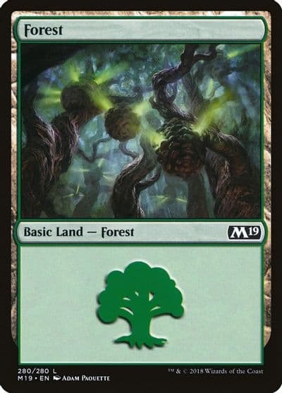 Forest 280 Core Set 2019 Magic card