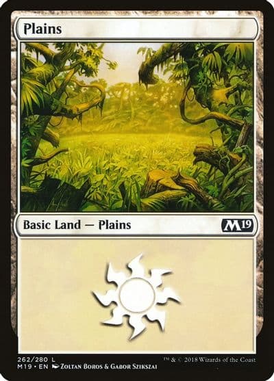 Plains 262 Core Set 2019 Magic card