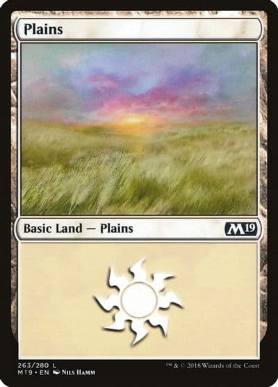 Plains 263 Core Set 2019 Magic card