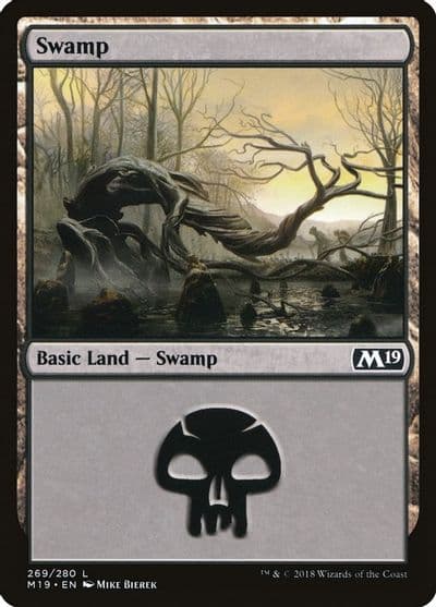 Swamp 269 Core Set 2019 Magic card